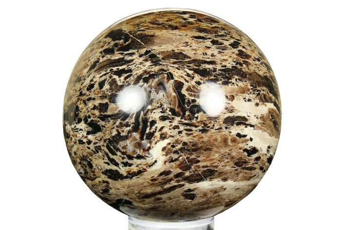 Polished Black Opal Sphere - Madagascar #261594